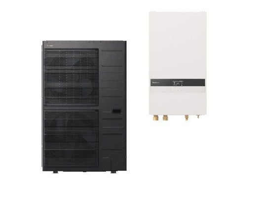 Panasonic Aquarea T-CAP 16kW Luftwärmepumpe Split 400V R32 mit Hydromodul und 9kW E-Heizelement, Generation K