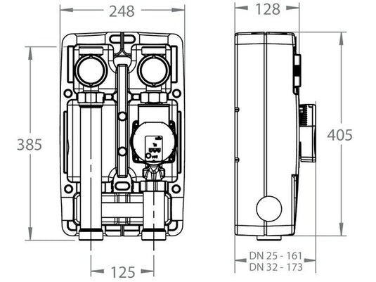 Pumpengruppe LK 861 R, ungemischt DN32, WILO PARA 25-180/8-75/SC-12